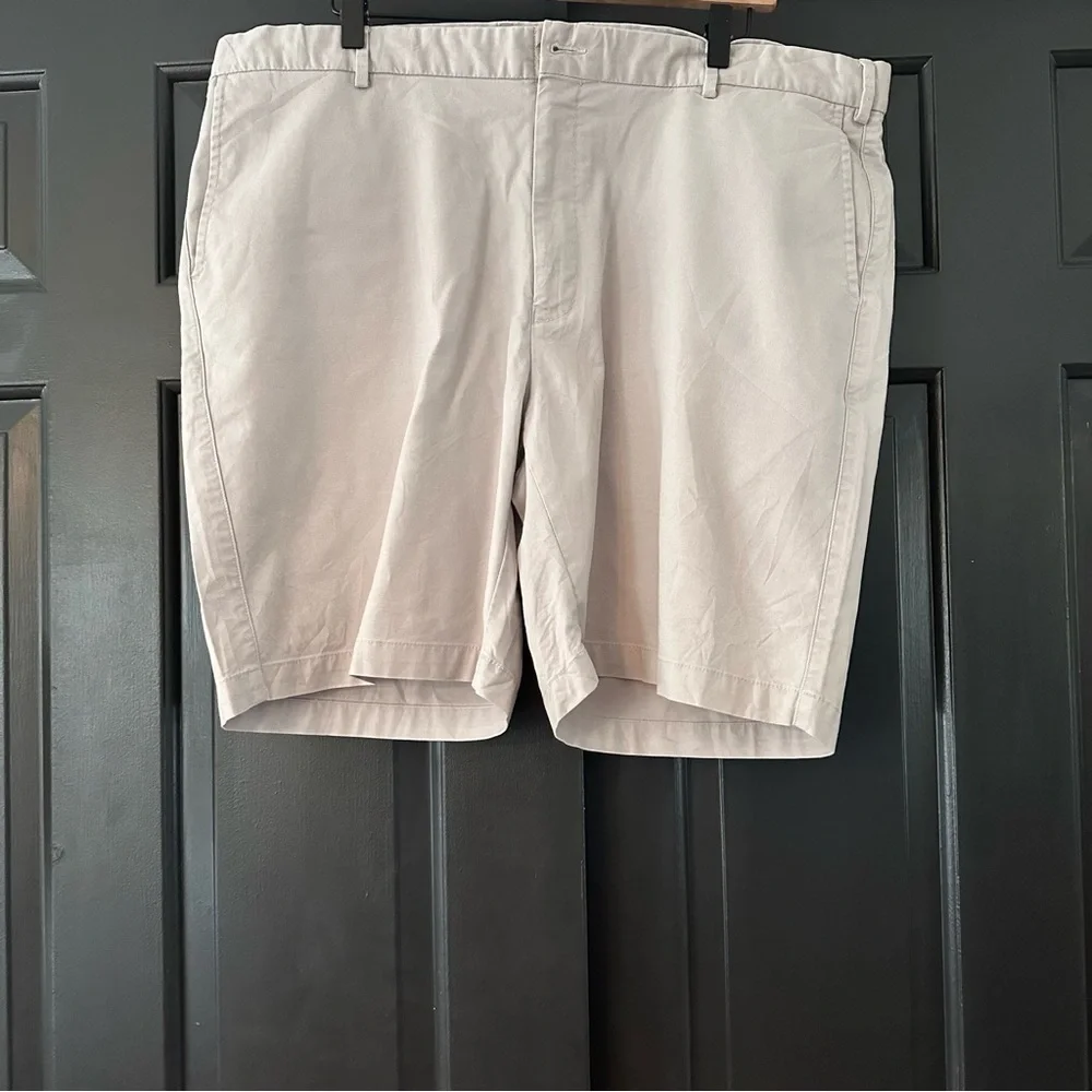 Peter Millar Chino Shorts Sz 40 Beige Golf Men’s Lightweight Flat Front (o)
